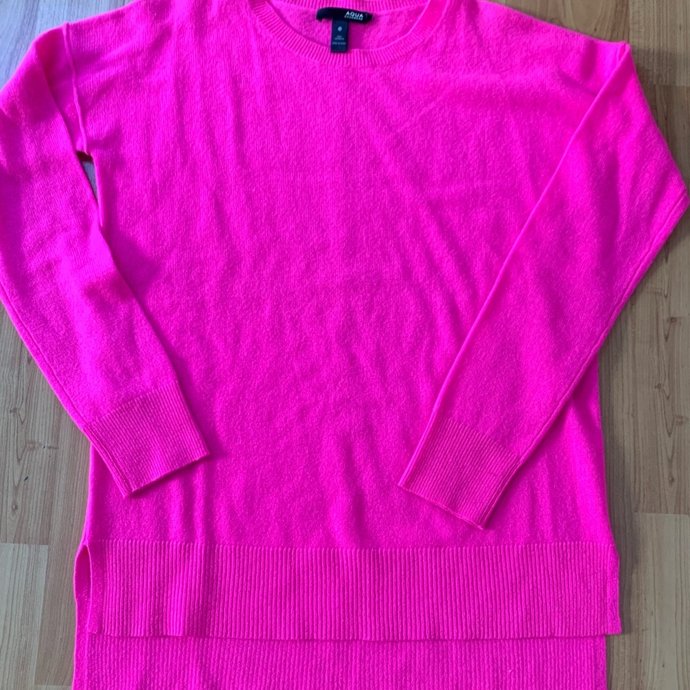Aqua High Low Sweater